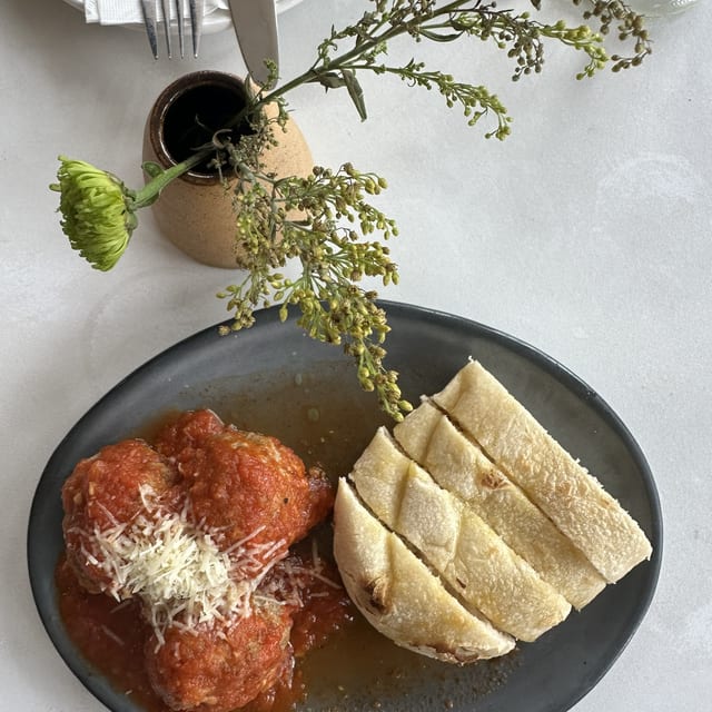 Pork & Beef Meatballs in Pomodoro Sauce.