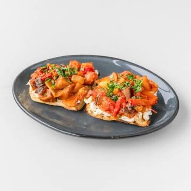 Eggplant Caponata Toast.