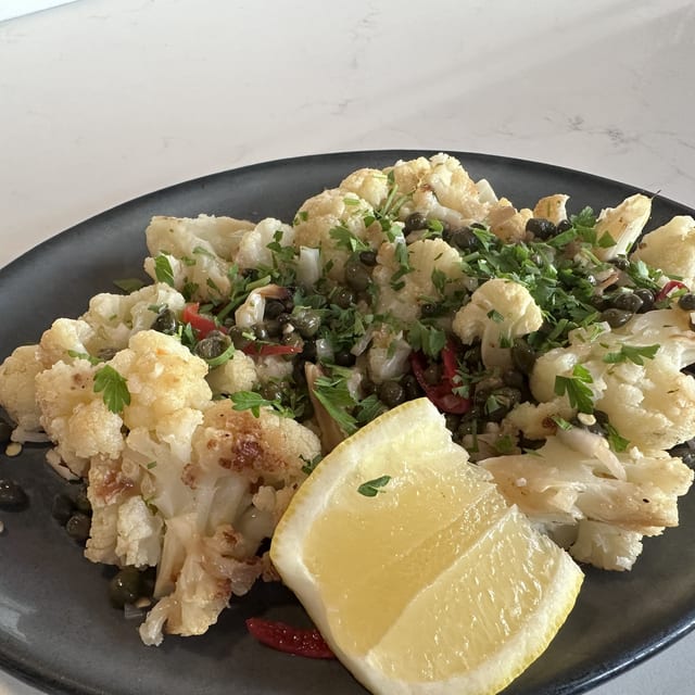 Roasted Cauliflower.